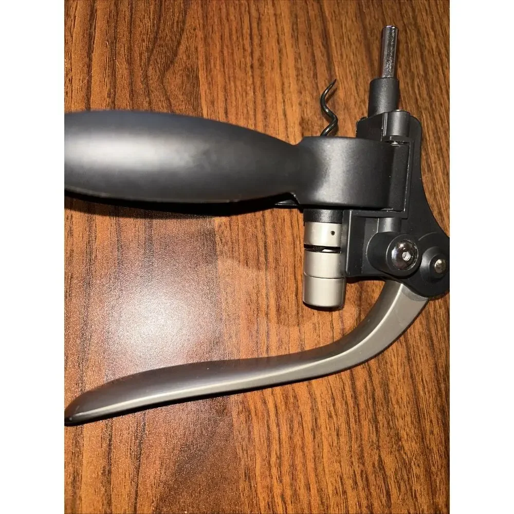 Screwpull Lever Model Wine Opener Set w/ Foil Cutter Black Zipper Case